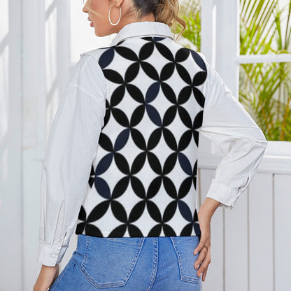 KSC's Custom Vest Designs Women's Long Sleeve Button Knit Vest