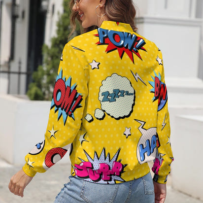 KSC's Limited Edition Pop Art Designs Women's Long Sleeve Zipper Jacket (10 Options) - KSC's Limited Edition Pop Art Collections
