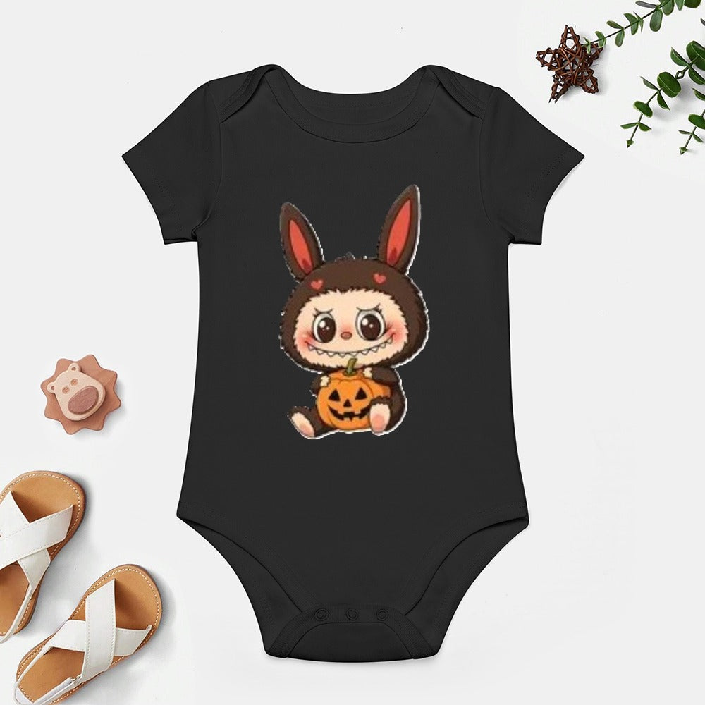Baby Halloween Labubu Short -Sleeve Baby's Bodysuit