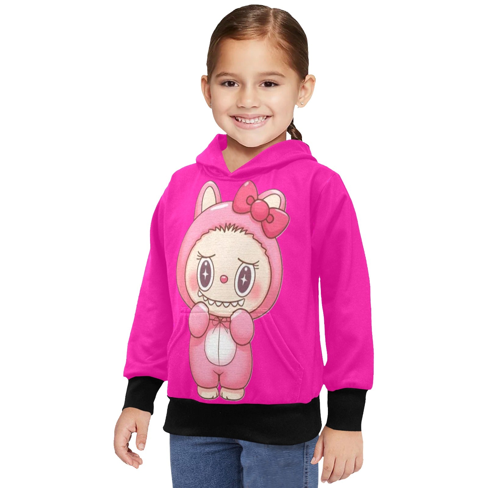 KSC's Little Girls' Labubu Designs Long Sleeve Hoodies
