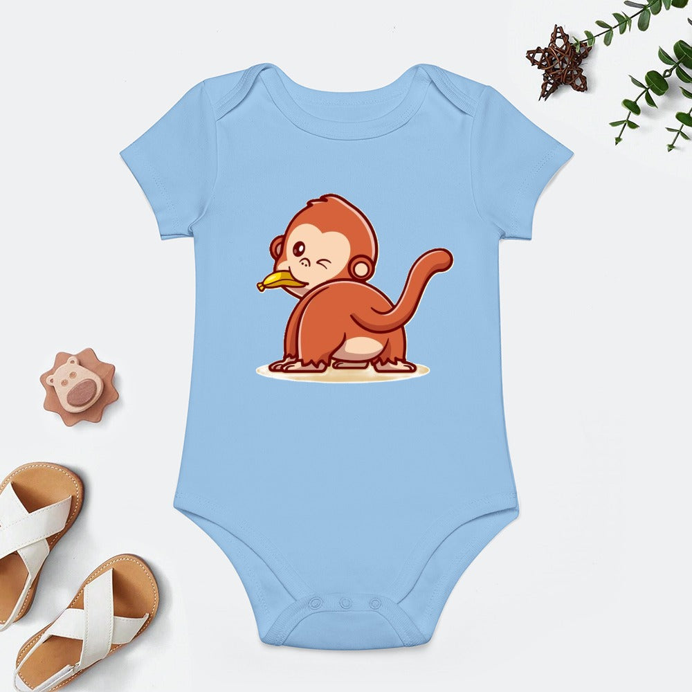BABY BOY CLOTHING CARTOON PRINT DESIGNS BOYS Short -Sleeve Baby's Bodysuit - CARTOON PRINTS
