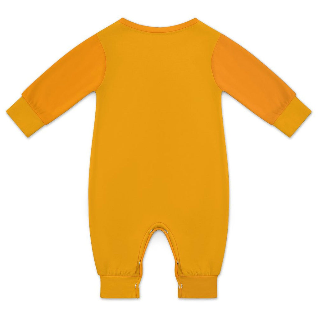 Baby My First Halloween Orange Onesie Romper Long Sleeve Baby Romper