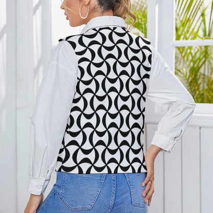 KSC's Custom Vest Designs Women's Long Sleeve Button Knit Vest