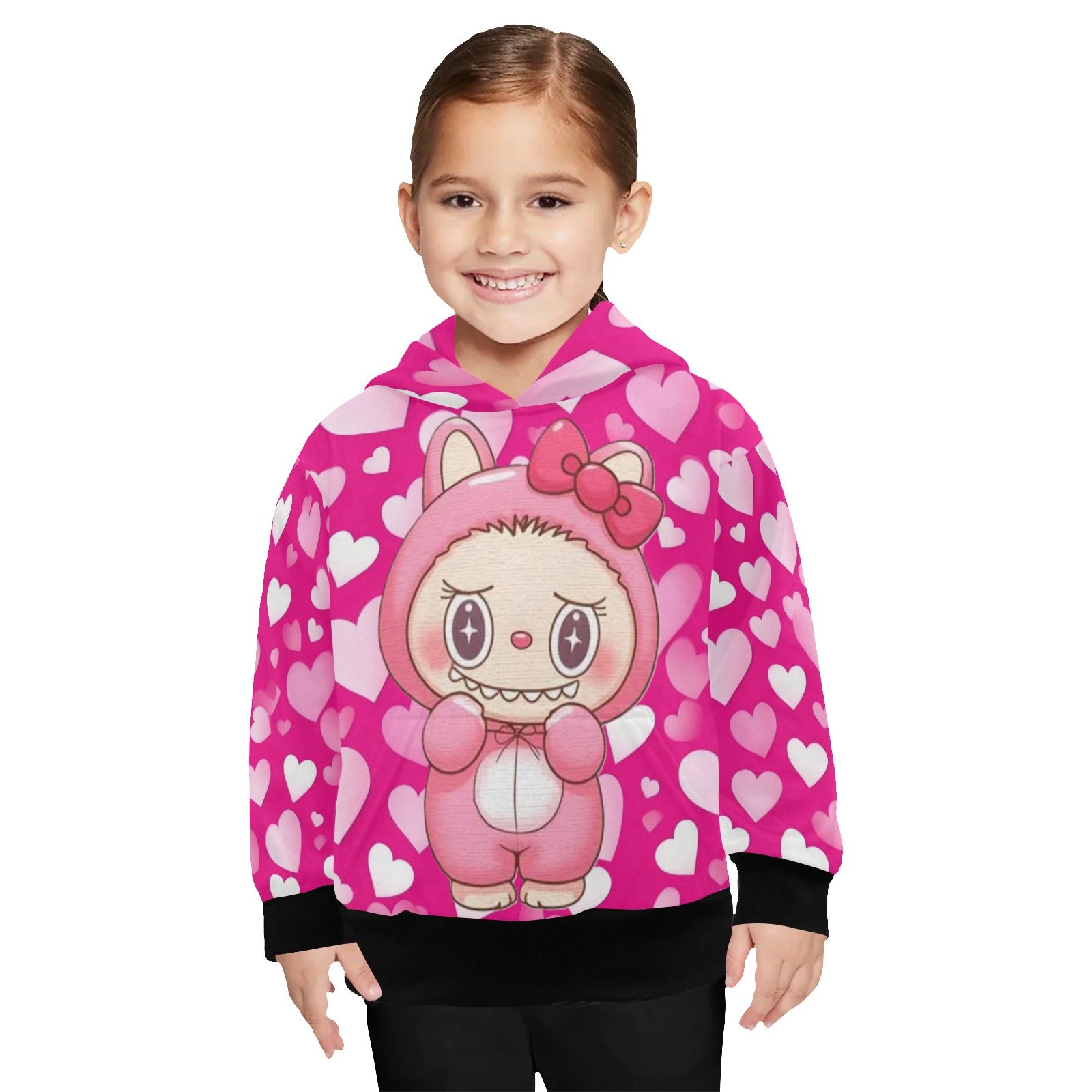 KSC's Little Girls' Labubu Designs Long Sleeve Hoodies