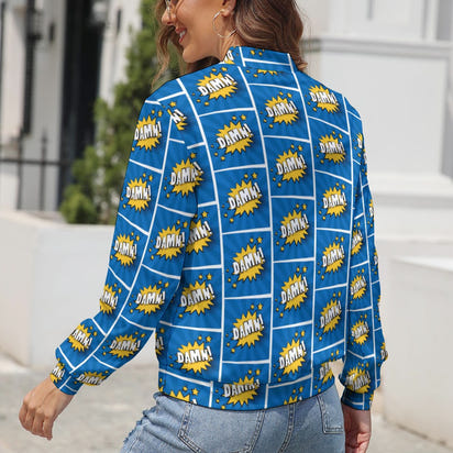 KSC's Limited Edition Pop Art Designs Women's Long Sleeve Zipper Jacket (10 Options) - KSC's Limited Edition Pop Art Collections