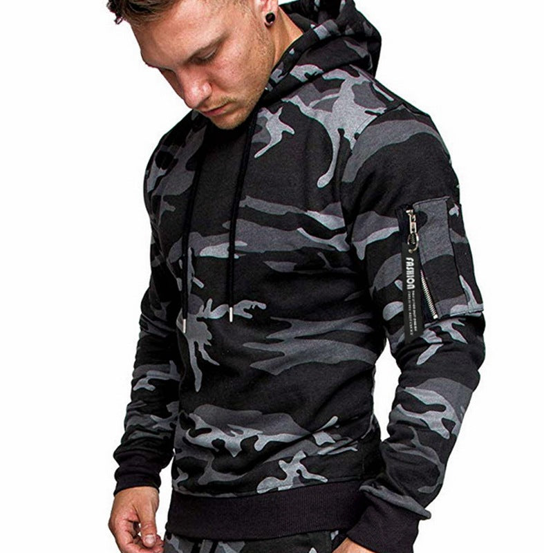New Fashion Men's Hoodie solid color casual long-sleeved men's hoodie A24