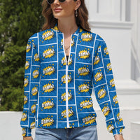 KSC's Limited Edition Pop Art Designs Women's Long Sleeve Zipper Jacket (10 Options) - KSC's Limited Edition Pop Art Collections
