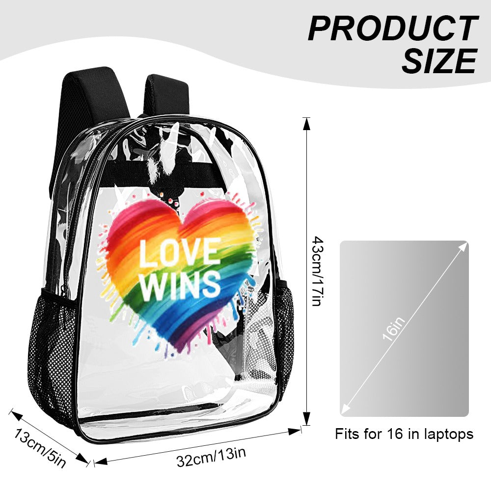 KSC's Custom Designs On Transparent Bag 17 inch New