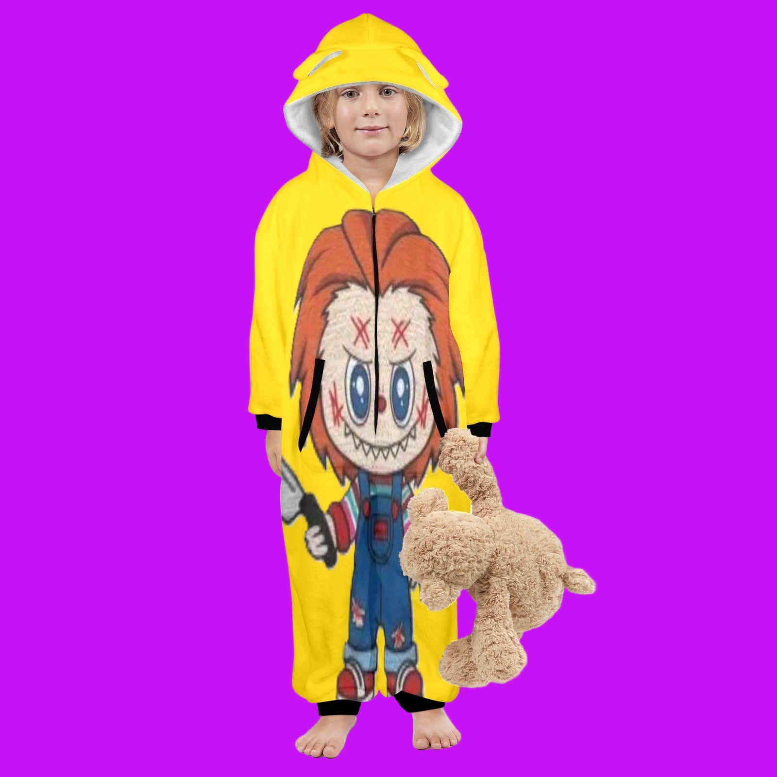 KSC's Halloween Good Guy Labubu Doll Lil Kid Unisex Onesie 2 to 7 years old