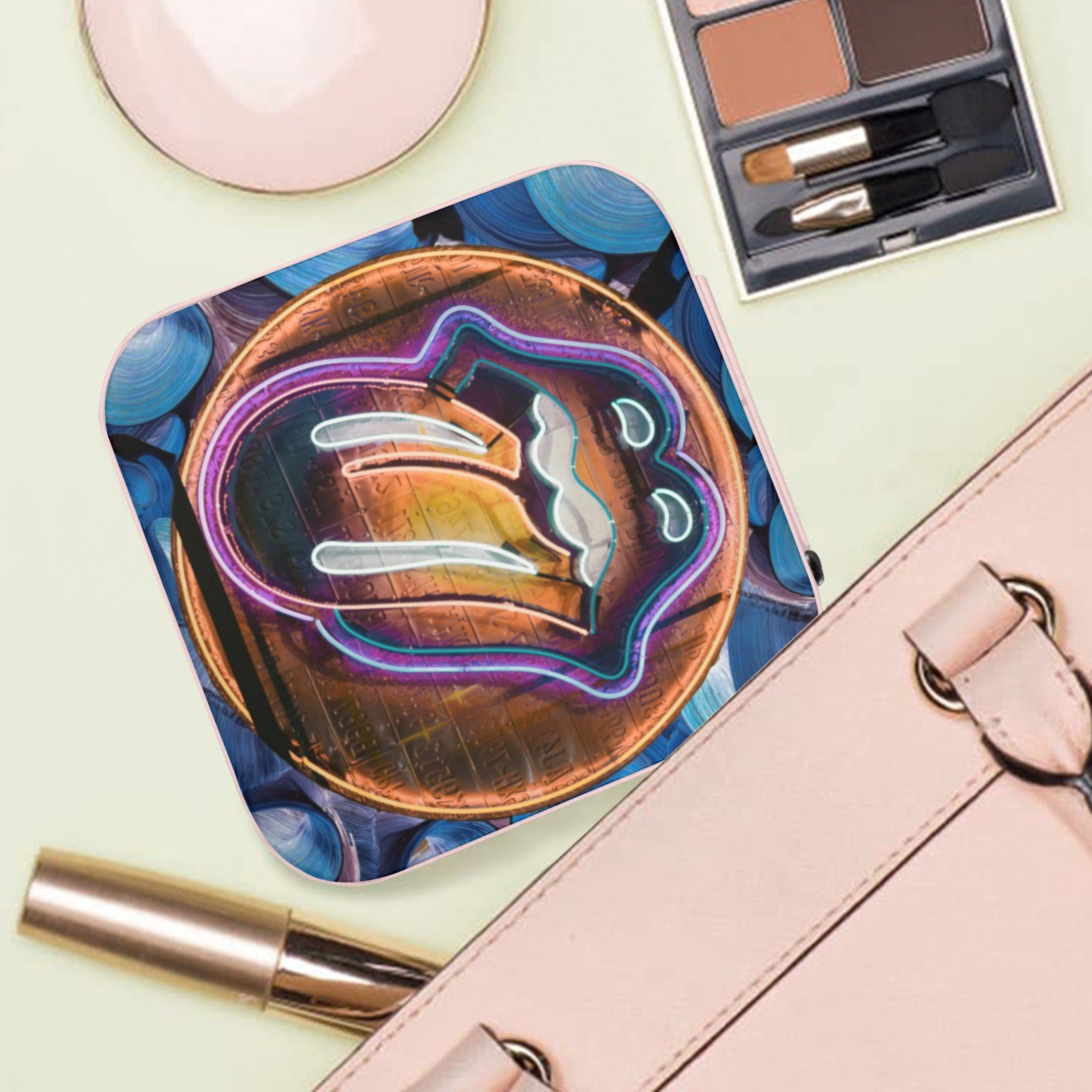 TONGUEOUTPOPARTTRAVELJEWELRYBOX Custom Printed Travel Jewelry Box