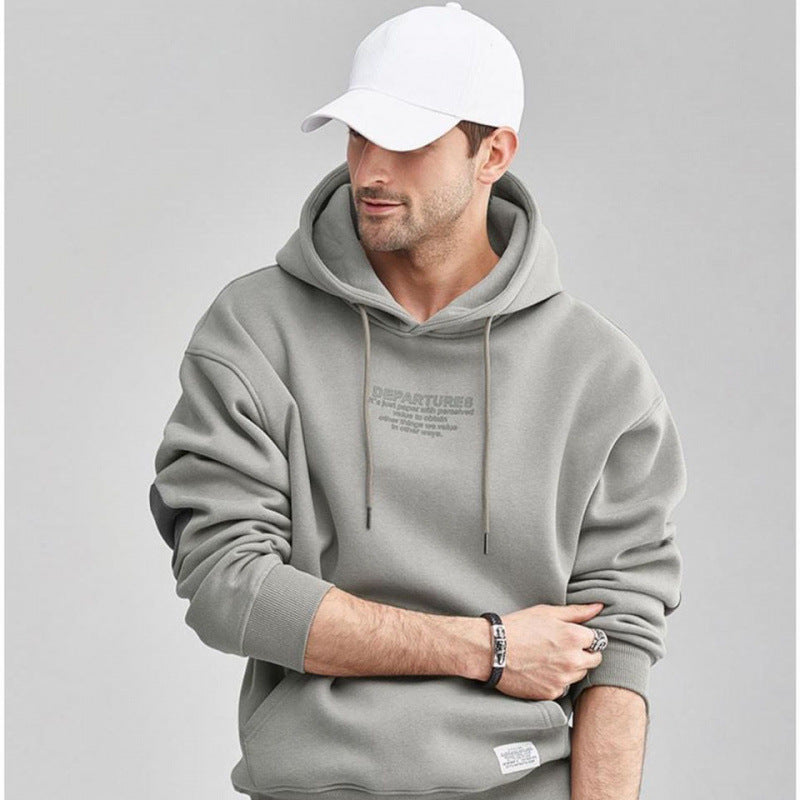 New fleece hoodie men's hoodie trend thickened contrast color on the hoodie casual fashion hoodie