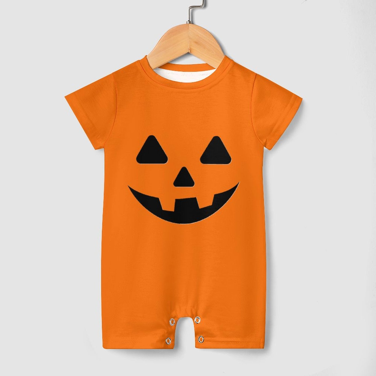 Baby Halloween Pumpkin Short-Sleeve Onesie Set Type 2