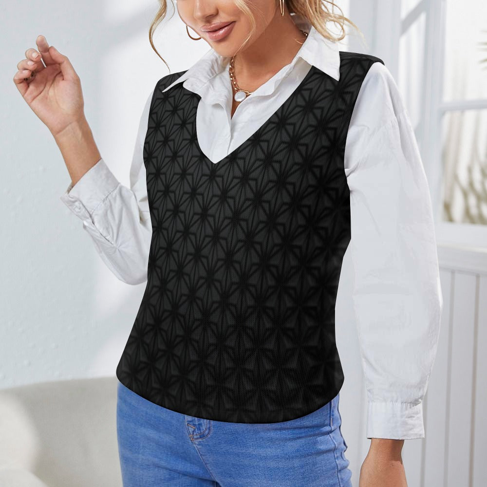 KSC's Custom Vest Designs Women's Long Sleeve Button Knit Vest