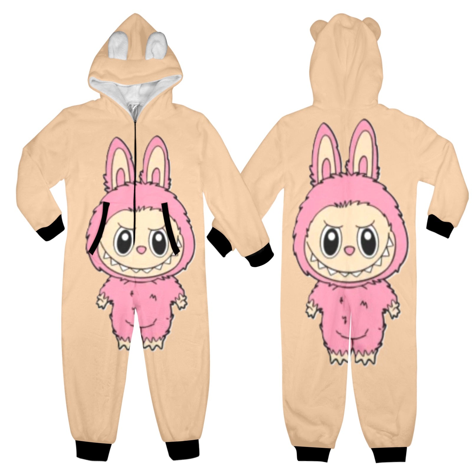 KSC's Exclusive Big Kids Onesie Labubu (8 to 15 Years) Tan Pink Labubu