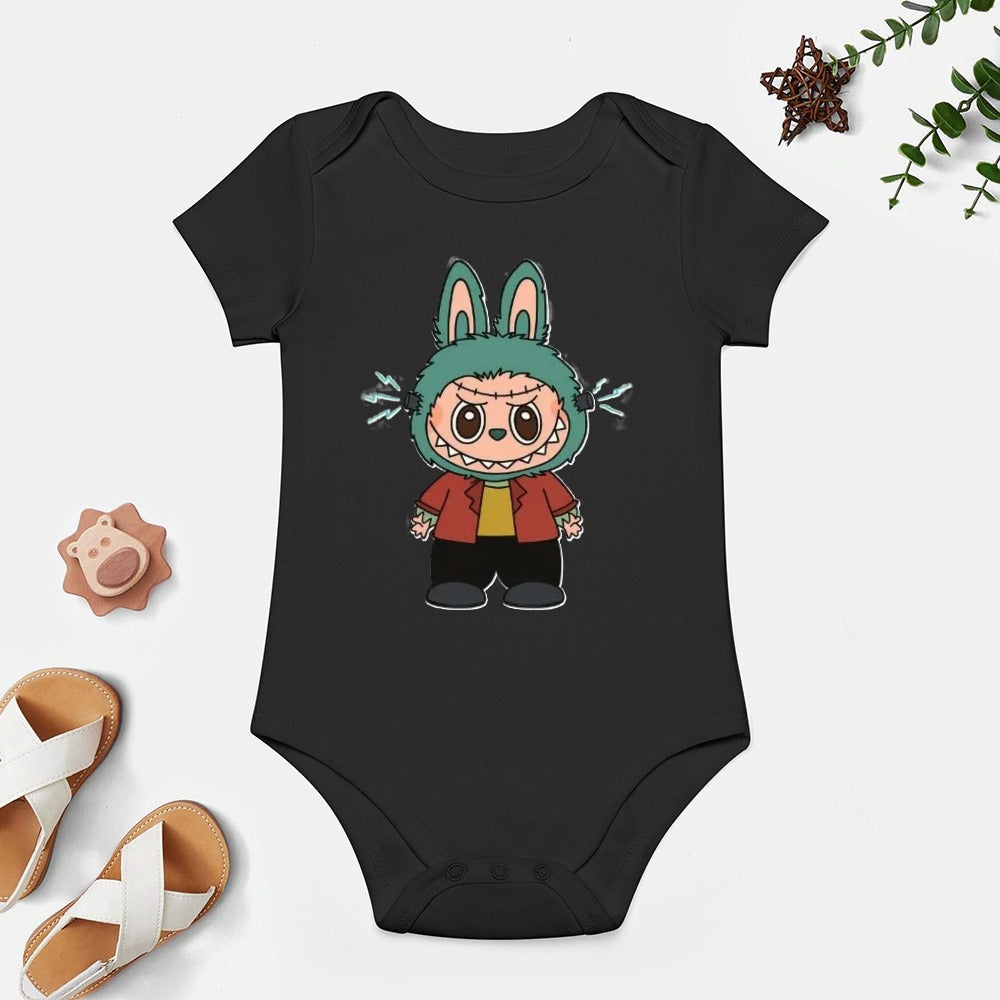 Baby Halloween Labubu Short -Sleeve Baby's Bodysuit