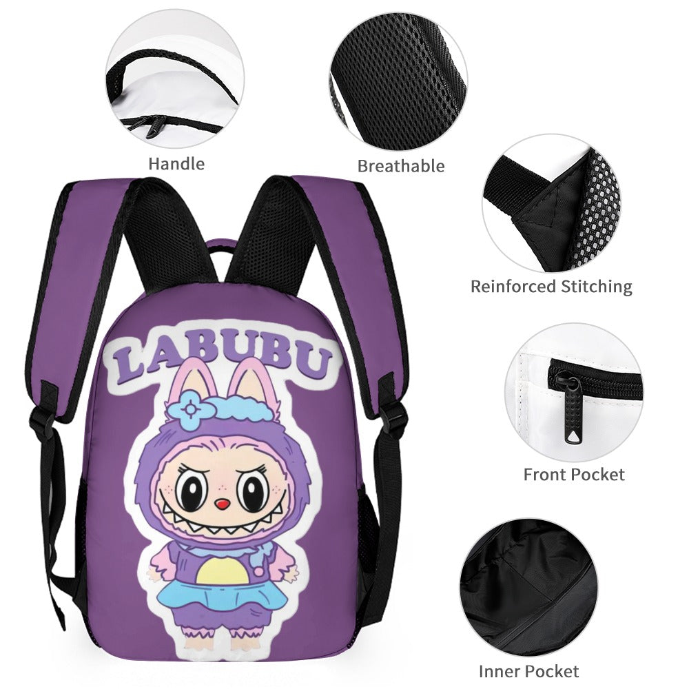 NEW Three Piece Labubu Backpack Bundle - 9 different options  - Back To School Deal