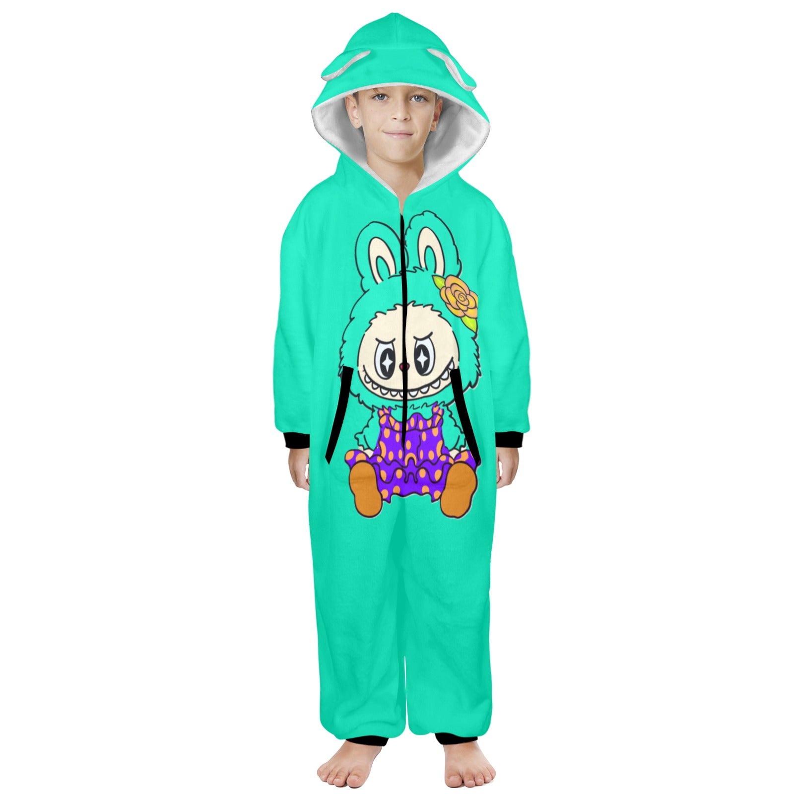 KSC's Exclusive Big Kids Onesie Labubu (8 to 15 Years) Teal with Teal Labubu