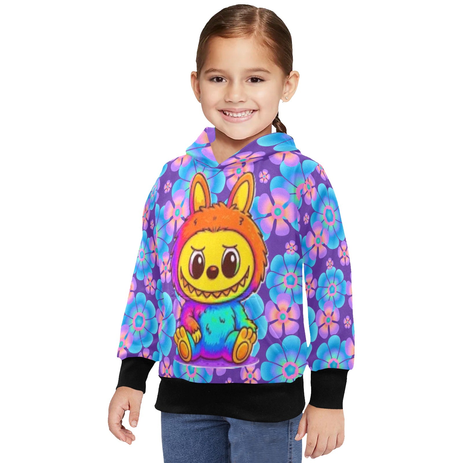 KSC's Little Girls' Labubu Designs Long Sleeve Hoodies