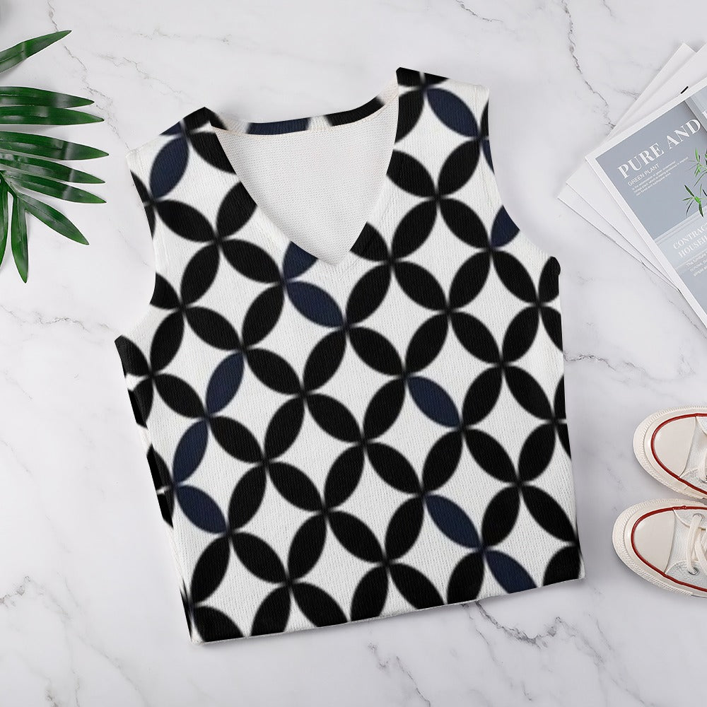 KSC's Custom Vest Designs Women's Long Sleeve Button Knit Vest