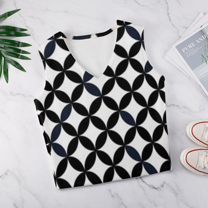 KSC's Custom Vest Designs Women's Long Sleeve Button Knit Vest