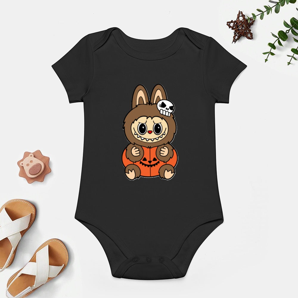 Baby Halloween Labubu Short -Sleeve Baby's Bodysuit