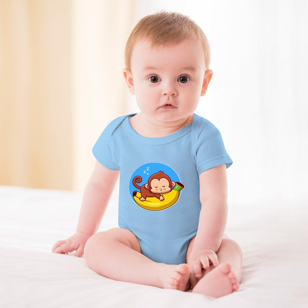 BABY BOY CLOTHING CARTOON PRINT DESIGNS BOYS Short -Sleeve Baby's Bodysuit - CARTOON PRINTS