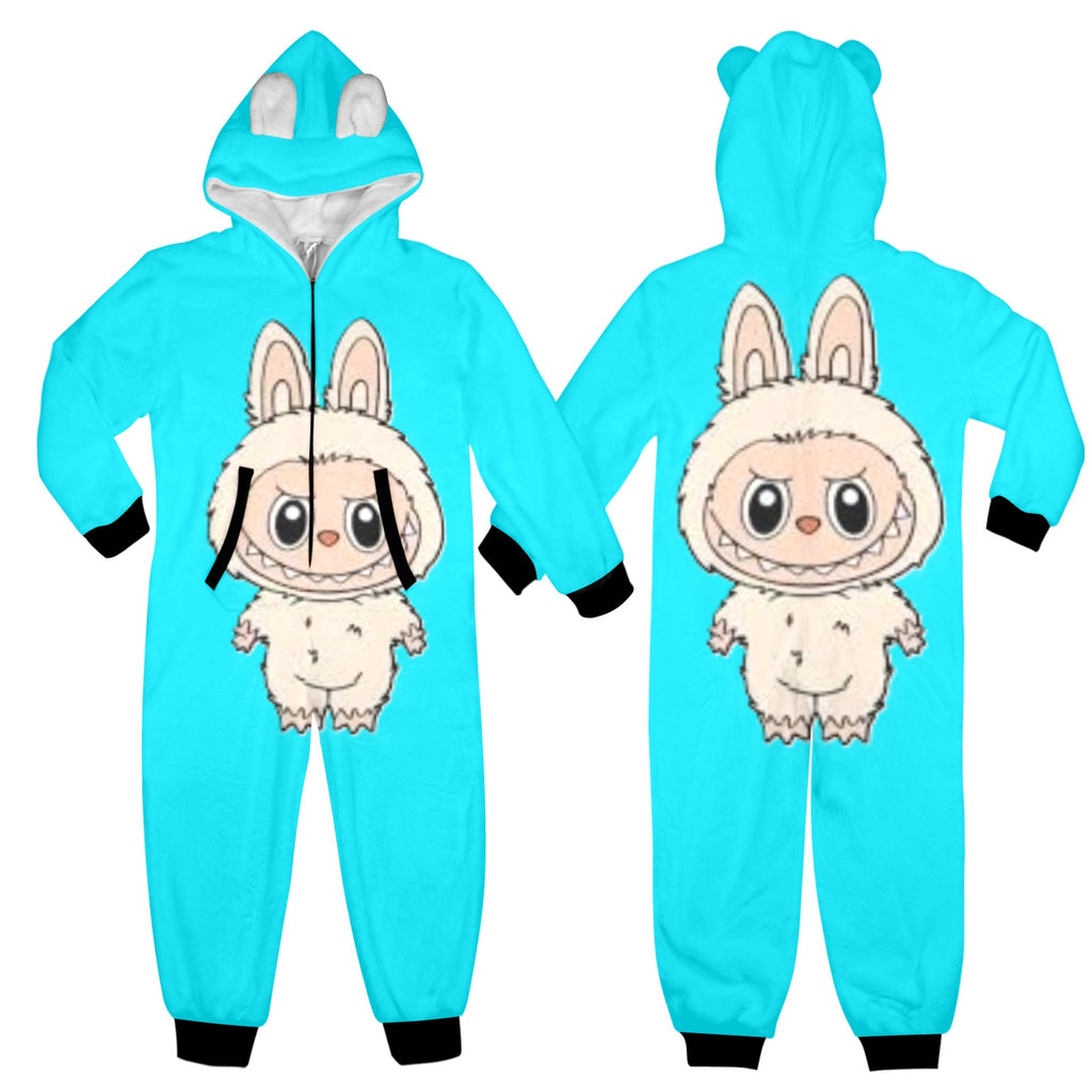KSC's Exclusive Big Kids Onesie Labubu (8 to 15 Years) Teal w/Tan Labubu