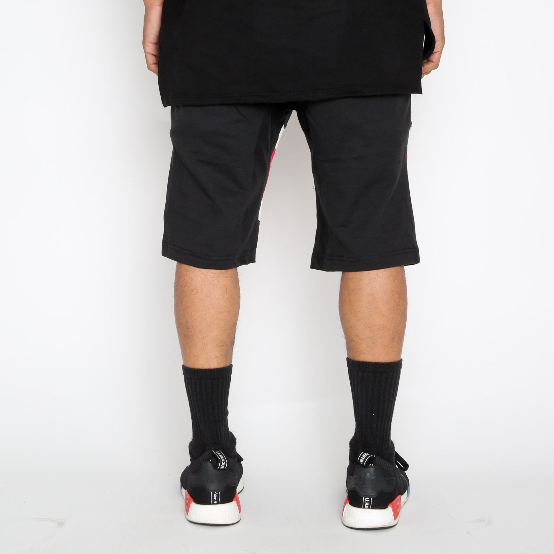 MEN'S Red Stripe Moto Shorts