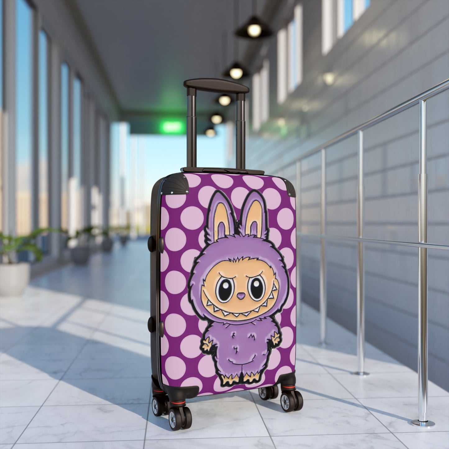 Cute Exclusive limited edition Labubu Bunny Design Suitcase, Travel Luggage for Kids, Fun Travel Gear, Holiday Gift, Adorable Carry-On Bag
