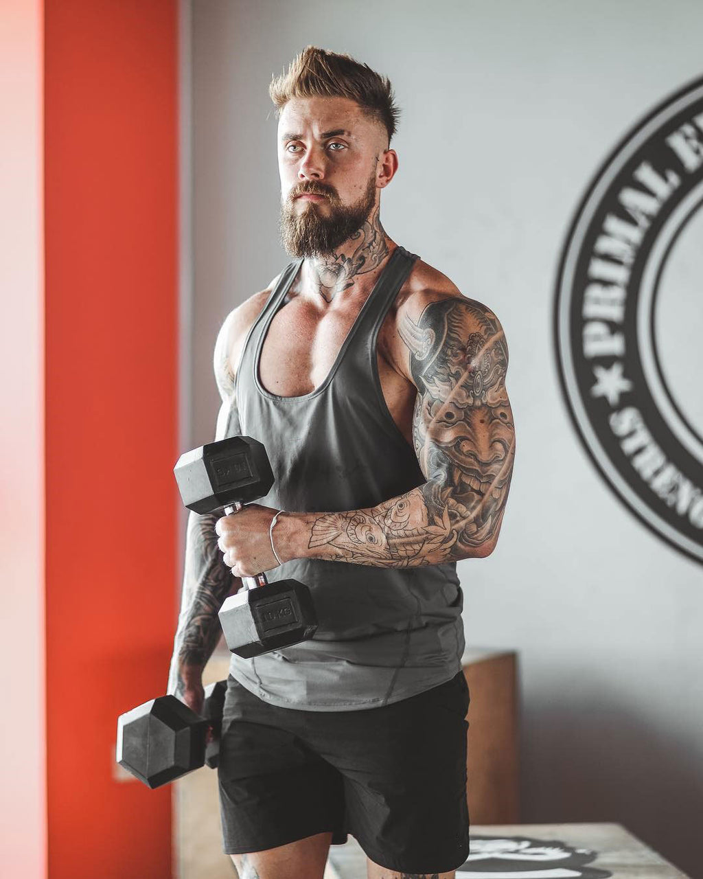 NEW Muscle Fitness Mens Brothers Summer Sports Leisure Elastic Quick-drying Blank Light Board Logo-free Stitching Vest
