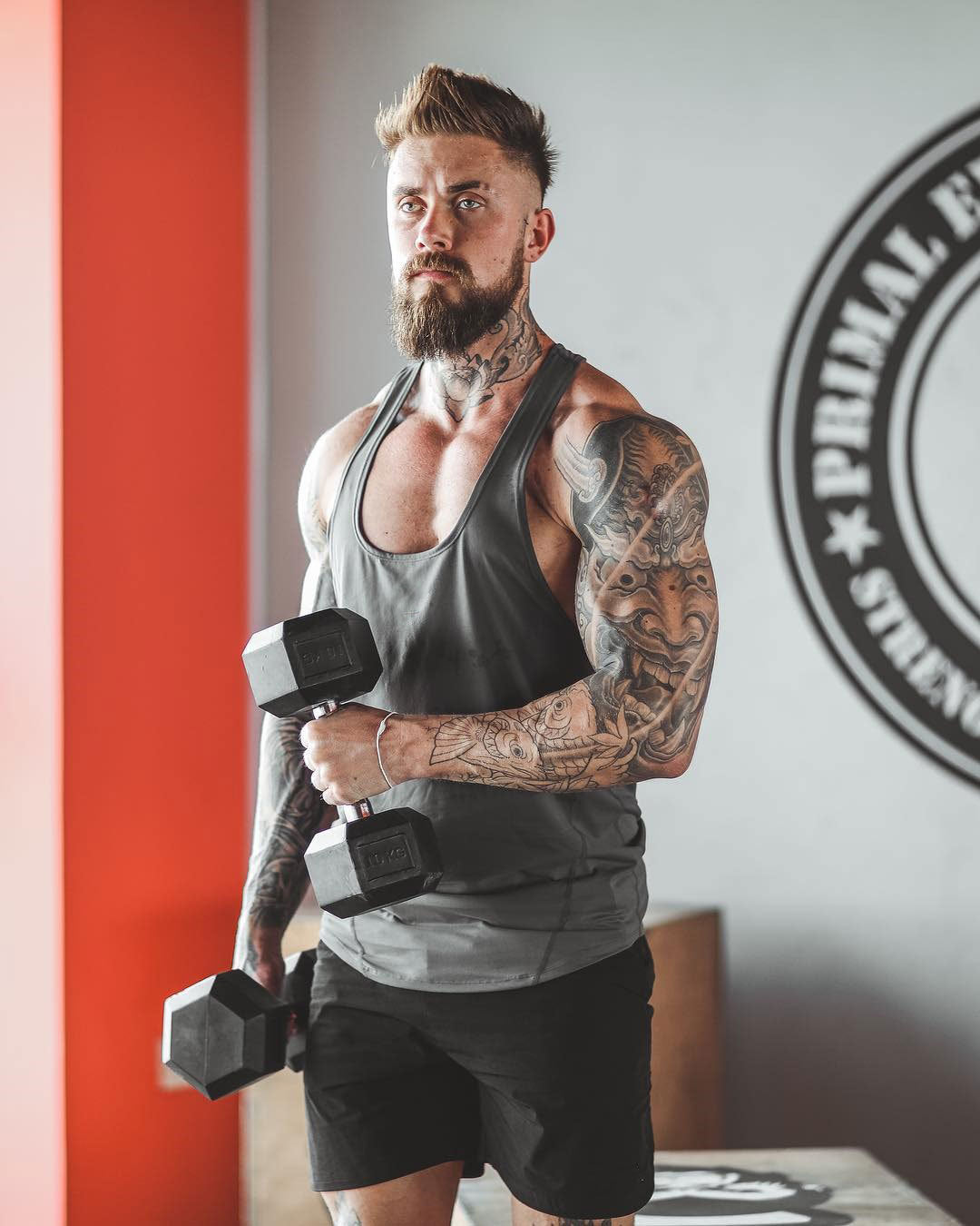NEW Muscle Fitness Mens Brothers Summer Sports Leisure Elastic Quick-drying Blank Light Board Logo-free Stitching Vest