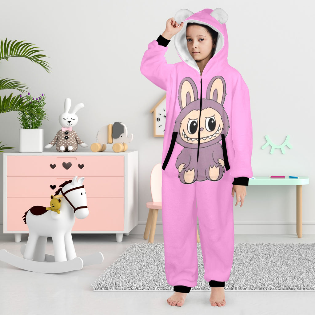 KSC's Exclusive Big Kids Onesie Labubu (8 to 15 Years) Pink Purple Labubu