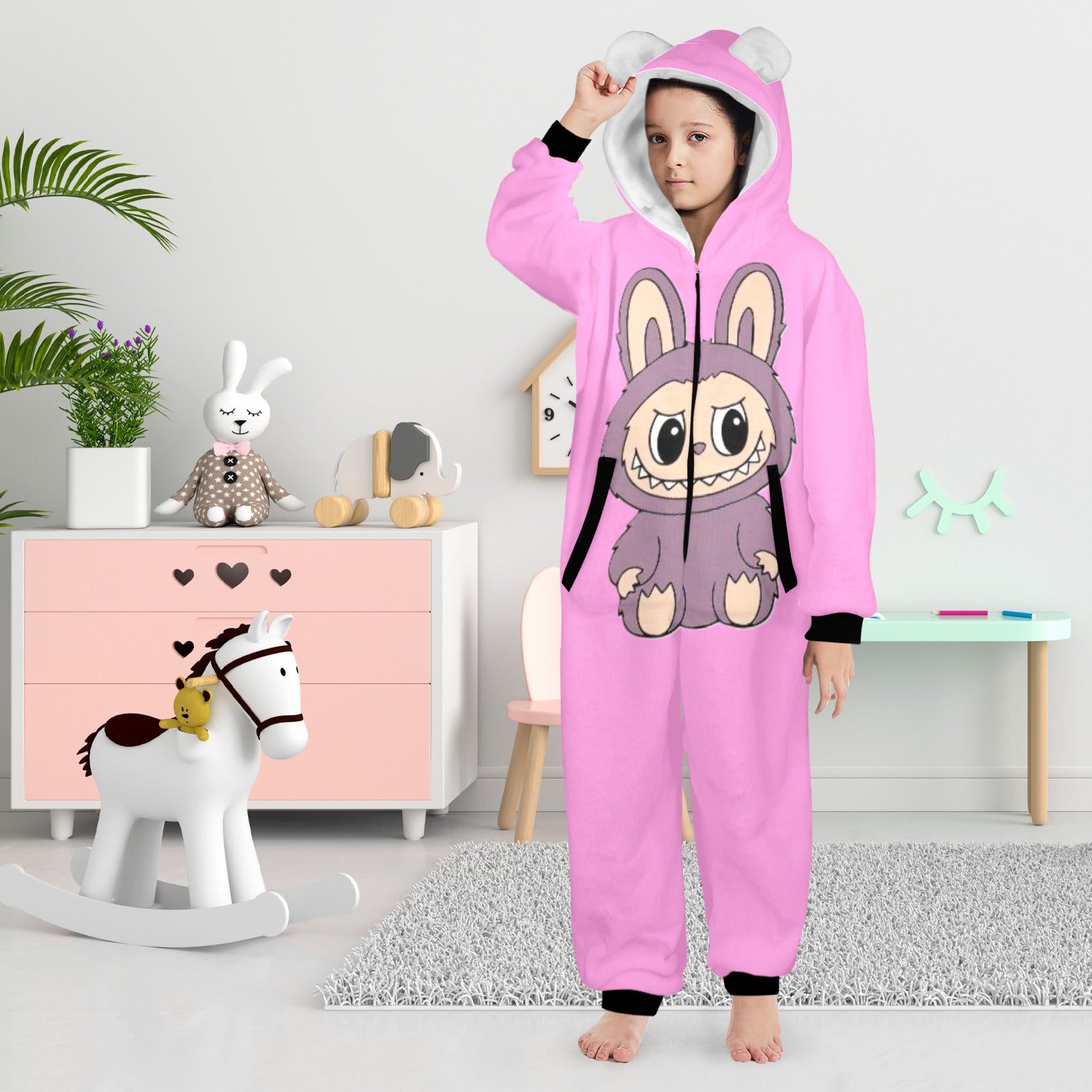 KSC's Exclusive Big Kids Onesie Labubu (8 to 15 Years) Pink Purple Labubu