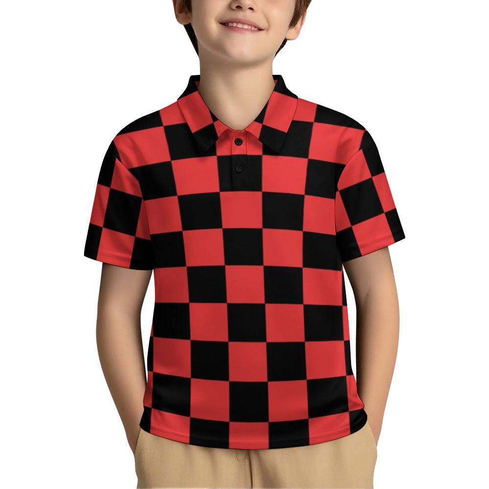 KSC's Exclusive Kids Designs- Young Men's/Boys New Kid's Shoulder buttoned polo shirt