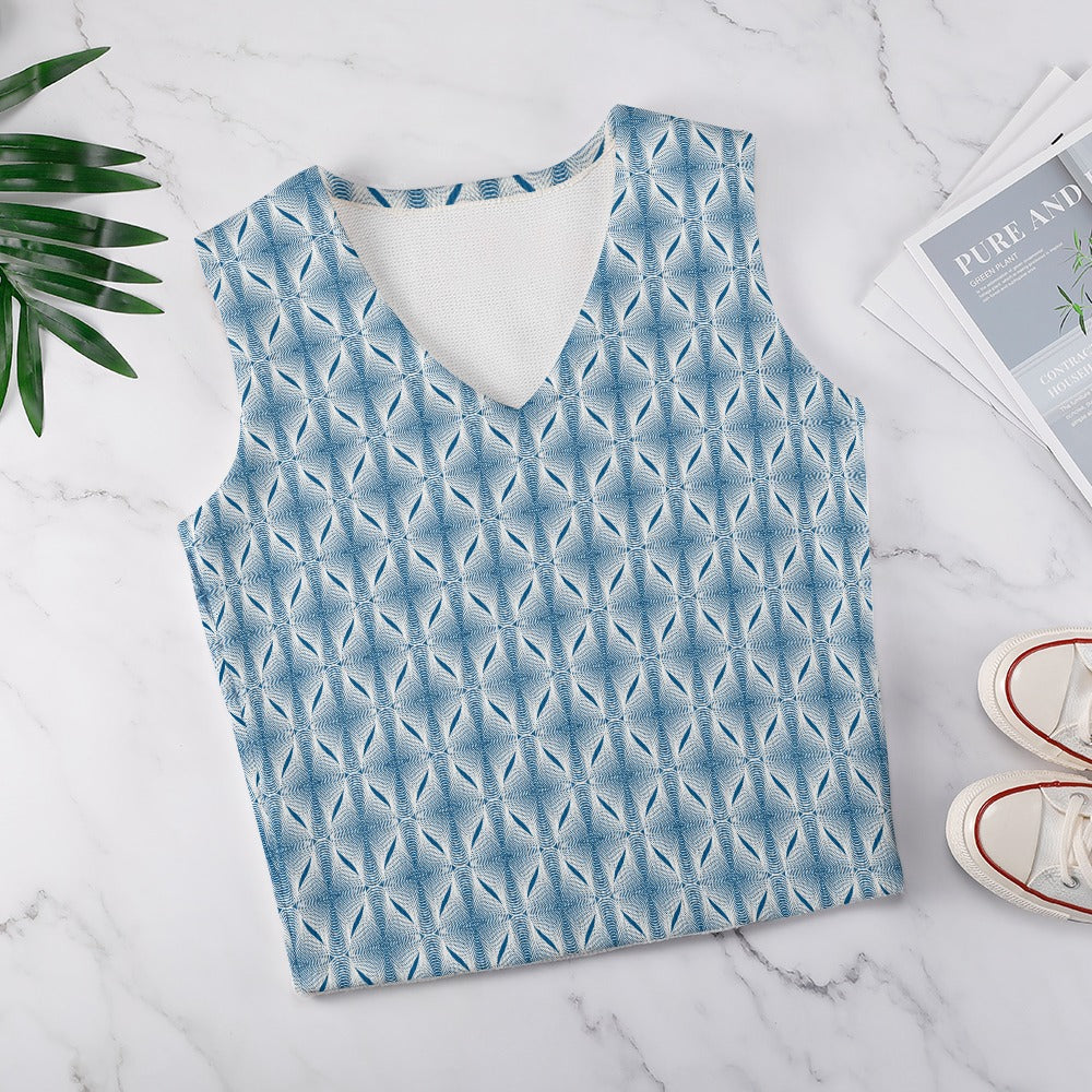 KSC's Custom Vest Designs Women's Long Sleeve Button Knit Vest