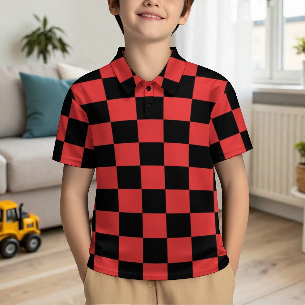 KSC's Exclusive Kids Designs- Young Men's/Boys New Kid's Shoulder buttoned polo shirt