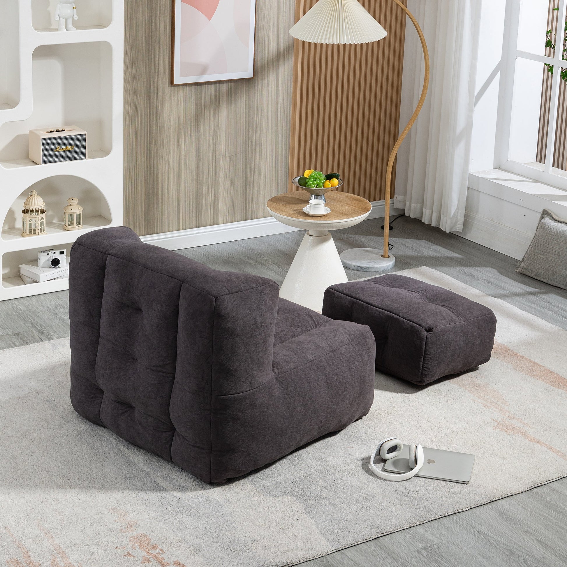 Fluffy bean bag chair, comfortable bean bag for adults and children,