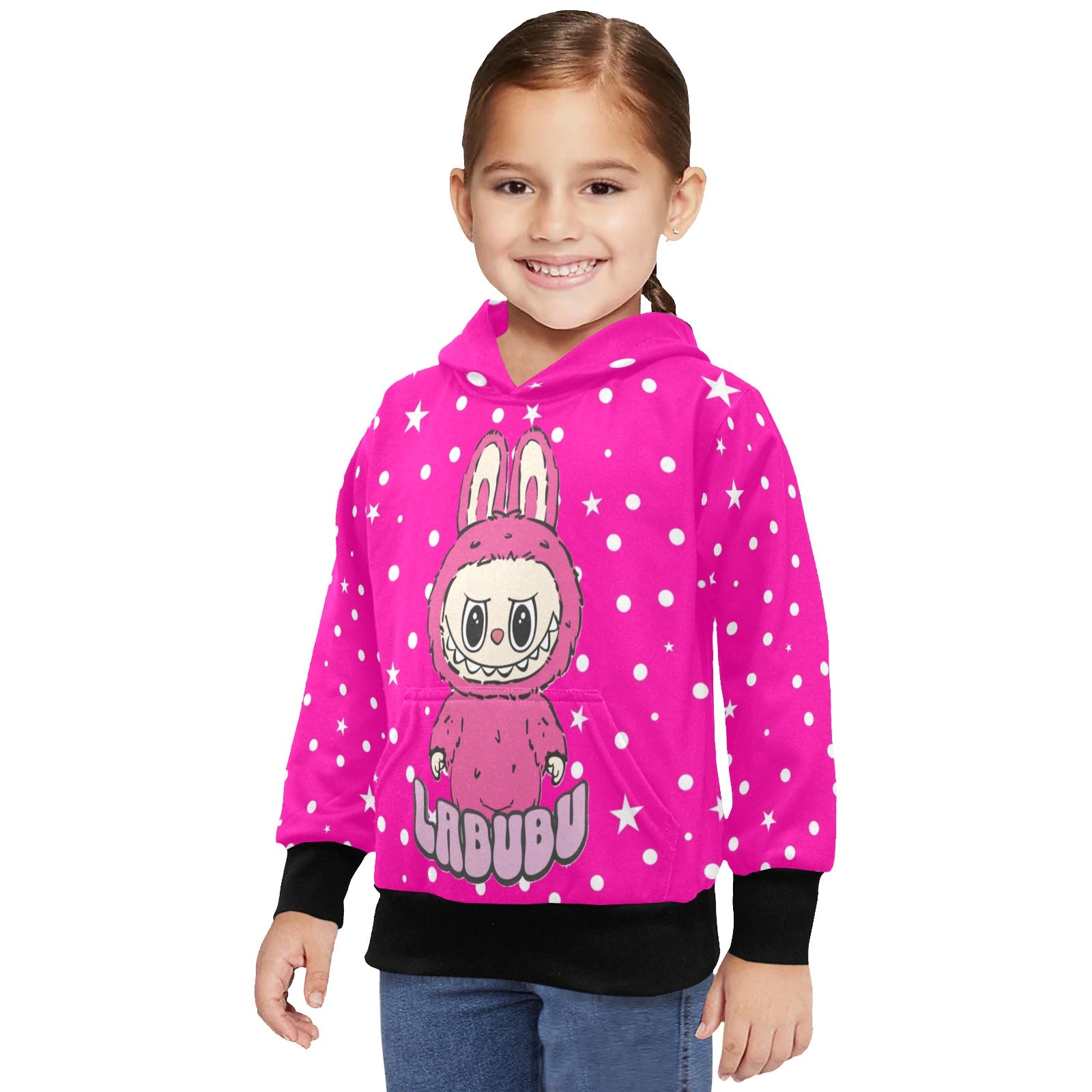 KSC's Little Girls' Labubu Designs Long Sleeve Hoodies