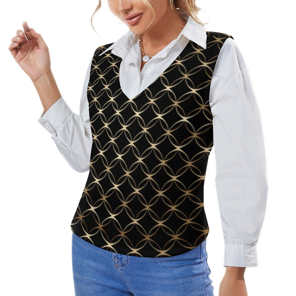 KSC's Custom Designs Women's Long Sleeve Button Knit Vest - 10 OPTIONS INSIDE