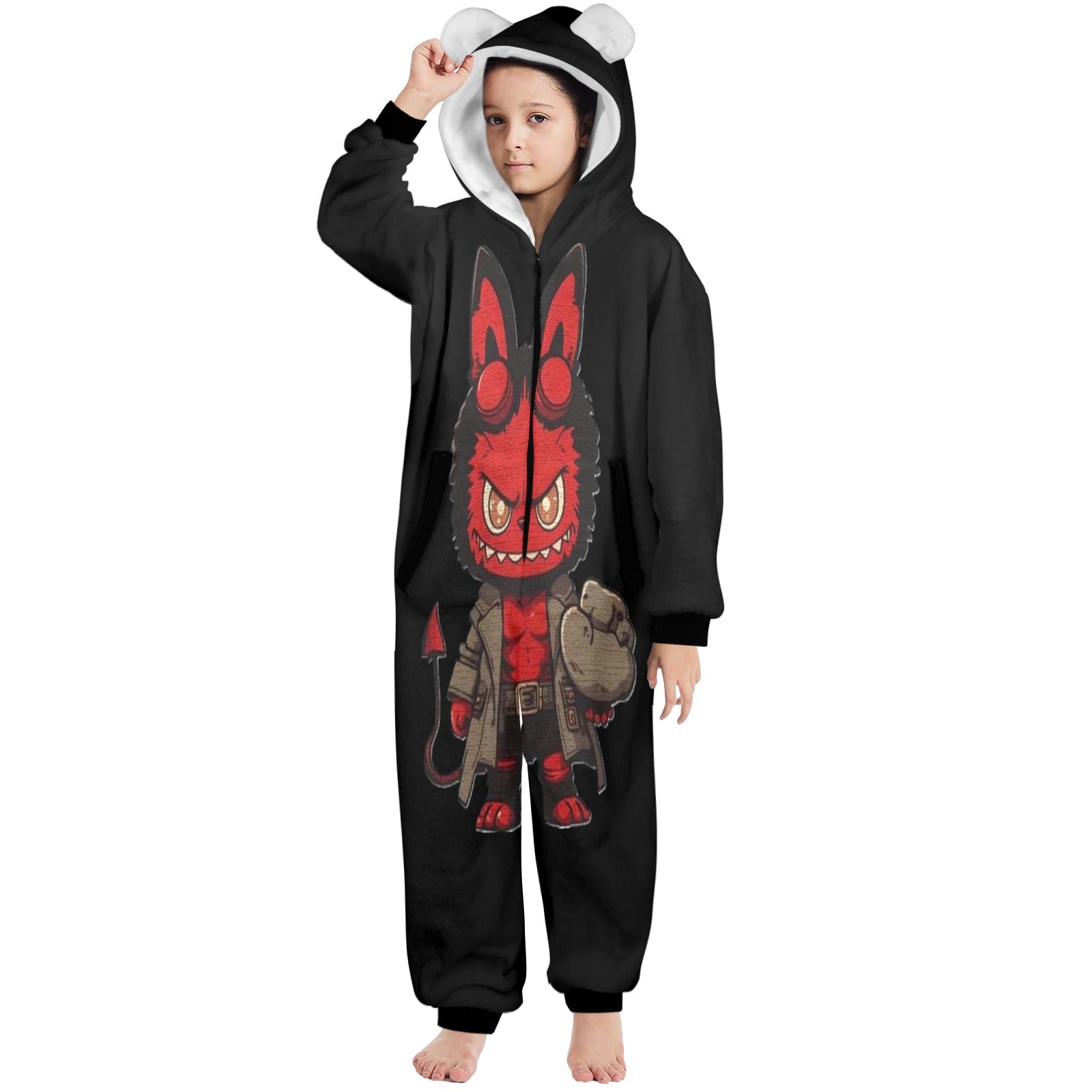 KSC's Halloween Big Kids Onesies (8 to 15 Years) Hellboy Labubu