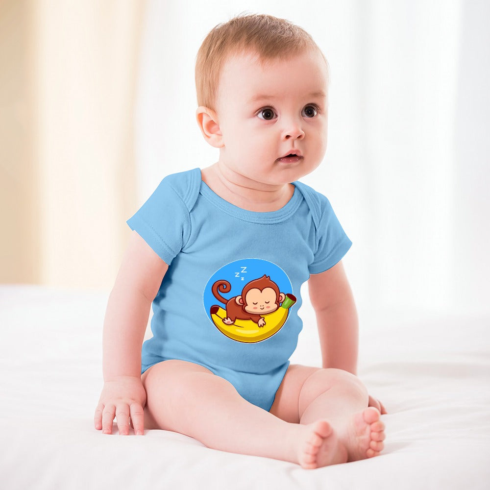 BABY BOY CLOTHING CARTOON PRINT DESIGNS BOYS Short -Sleeve Baby's Bodysuit - CARTOON PRINTS