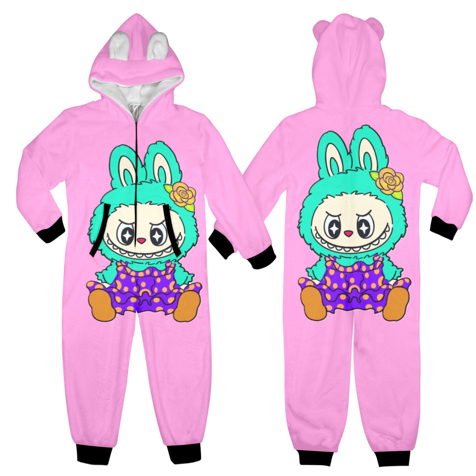 KSC's Exclusive Big Kids Onesie Labubu (8 to 15 Years) Pink Teal Labubu