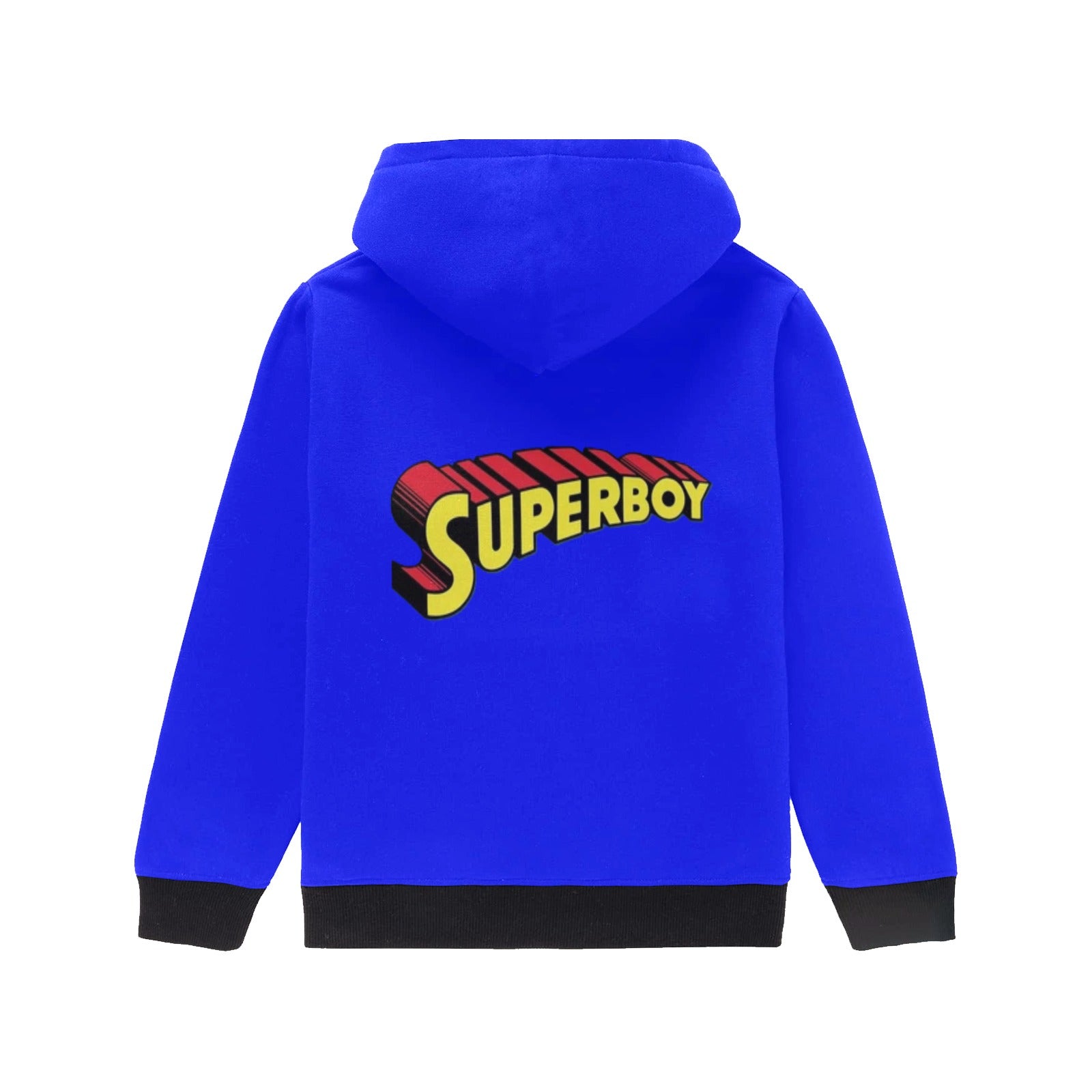 Super Hero Pattern -Little Boys' Long Sleeve Hoodie