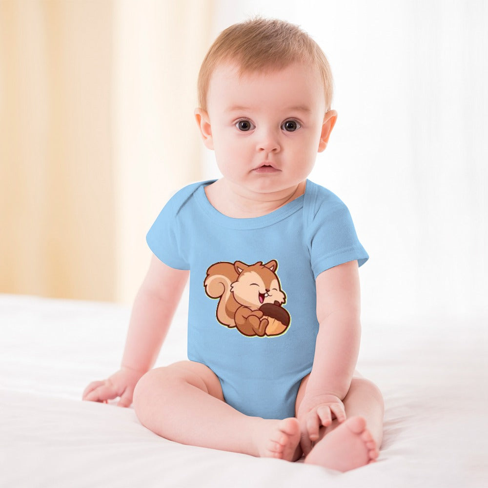 BABY BOY CLOTHING CARTOON PRINT DESIGNS BOYS Short -Sleeve Baby's Bodysuit - CARTOON PRINTS