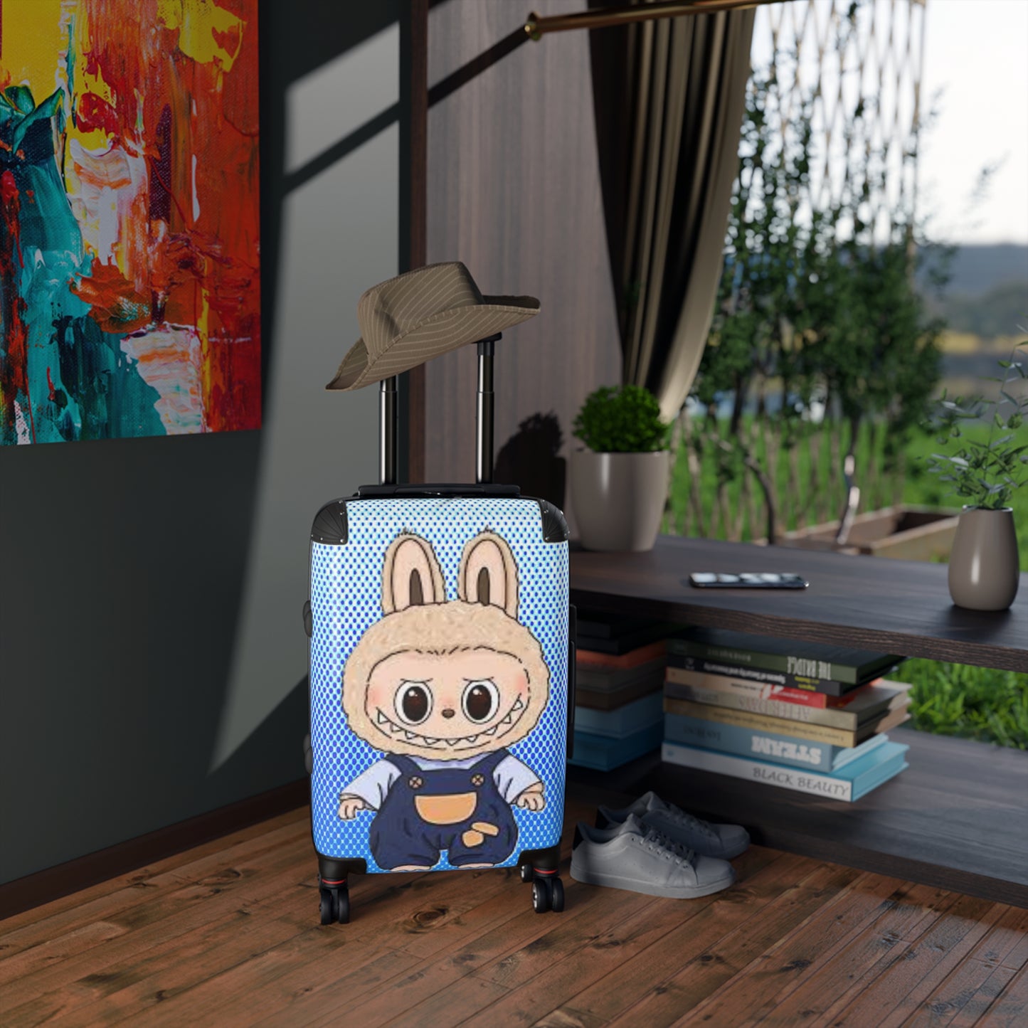 Cute Exclusive Limited Edition Suitcase for Kids, Labubu bunny Travel Luggage, Personalized Carry-On, Adorable Children's Travel Gear, Unique Gift Idea