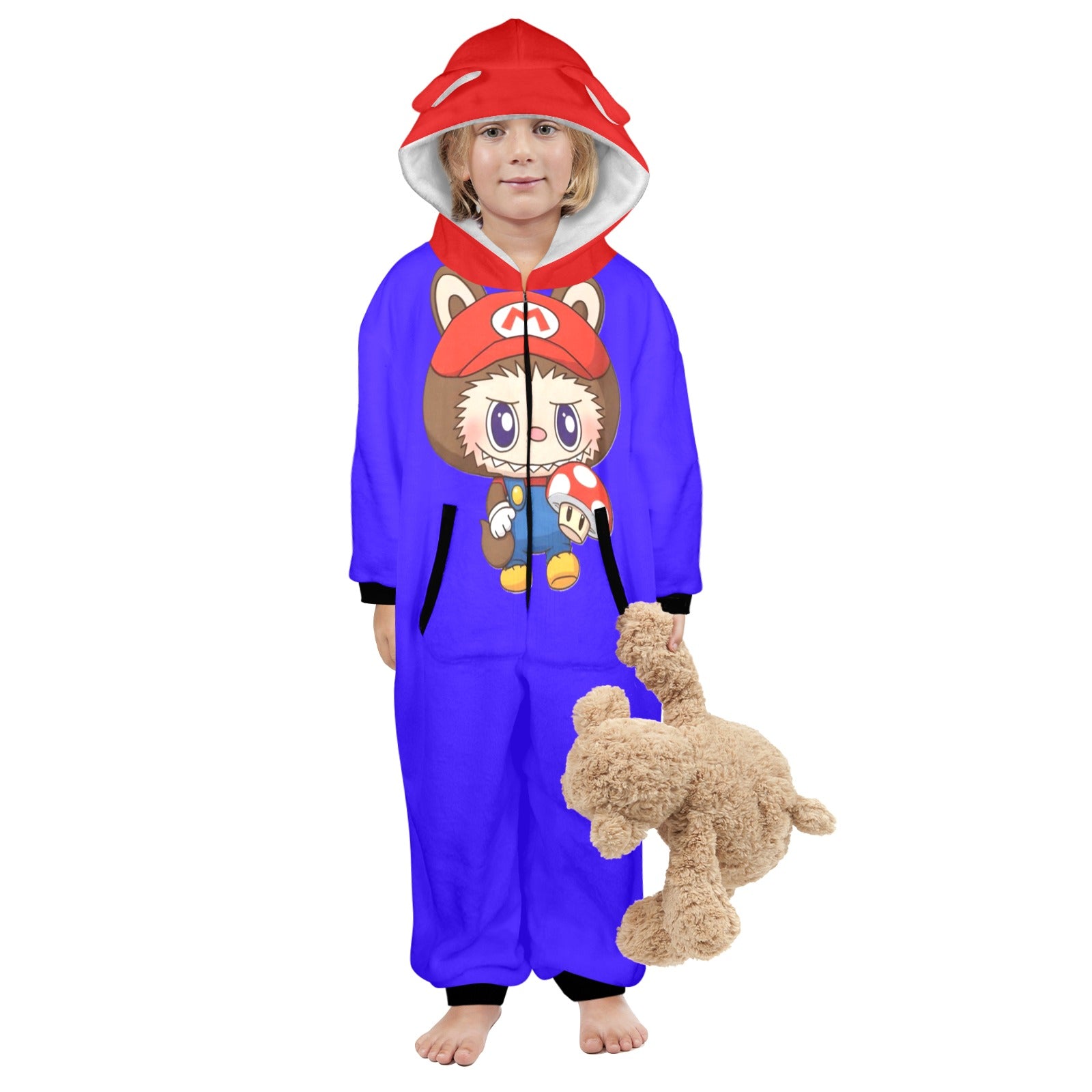 KSC's Exclusive Little Kids Unisex Onesie (2 to 7 Years) Blue Mario Labubu 2