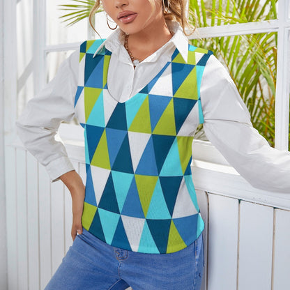 KSC's Custom Vest Designs Women's Long Sleeve Button Knit Vest