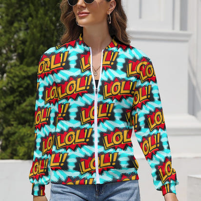 KSC's Limited Edition Pop Art Designs Women's Long Sleeve Zipper Jacket (10 Options) - KSC's Limited Edition Pop Art Collections