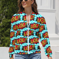 KSC's Limited Edition Pop Art Designs Women's Long Sleeve Zipper Jacket (10 Options) - KSC's Limited Edition Pop Art Collections