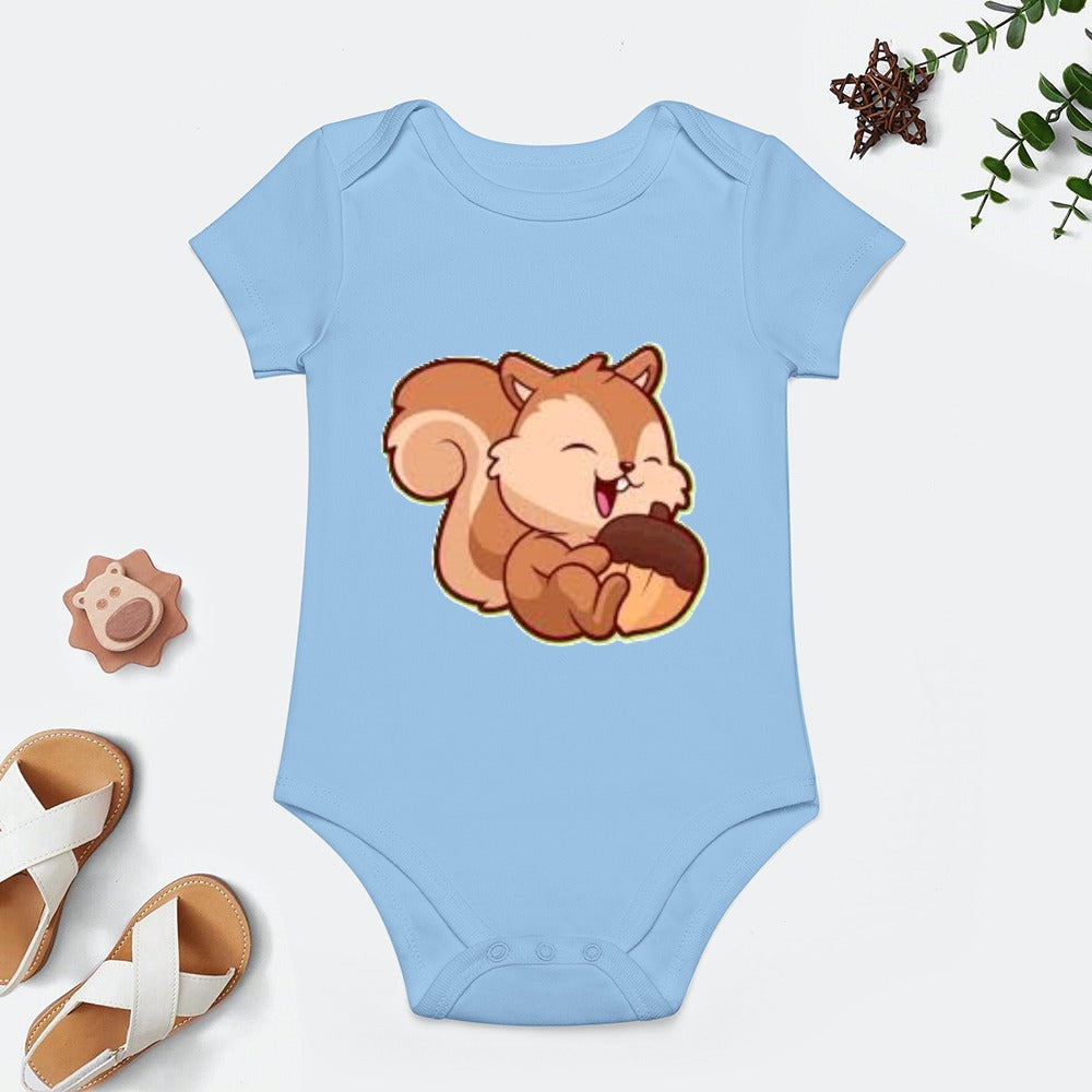 BABY BOY CLOTHING CARTOON PRINT DESIGNS BOYS Short -Sleeve Baby's Bodysuit - CARTOON PRINTS